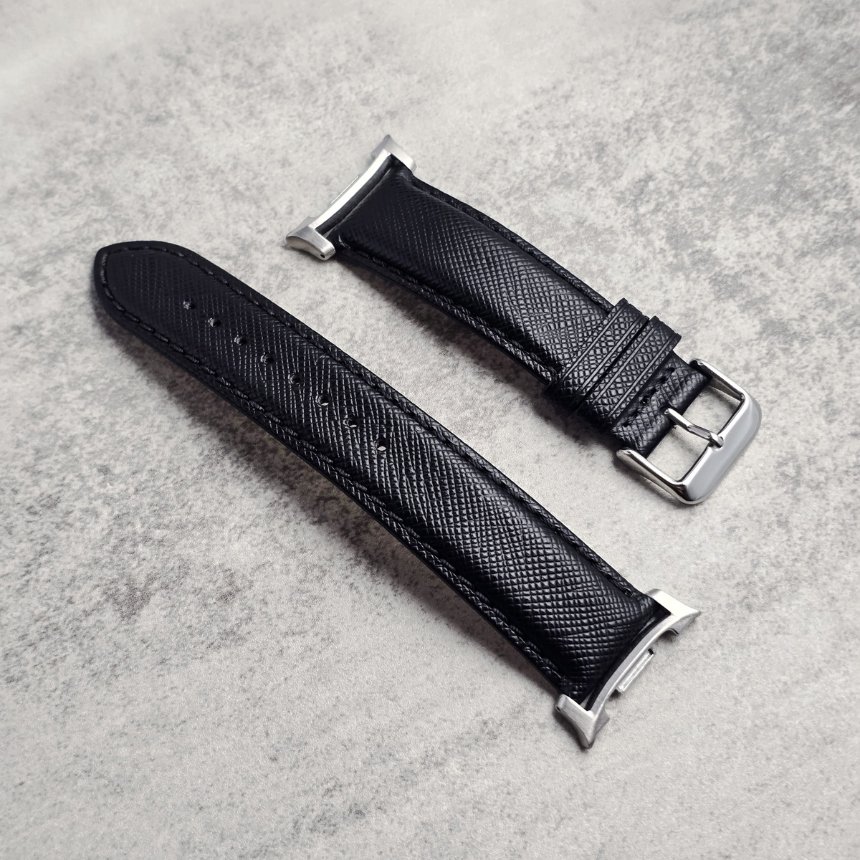 갤럭시워치8 커스텀 가죽 스트랩 베젤링 사피레더 클래식 40 44 46mm 호환 상세 이미지 2