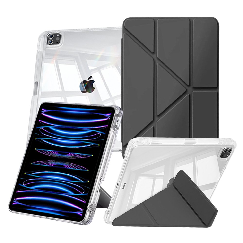 아이패드 에어 11 7세대 M3 케이스 애플펜슬 수납 투명 Y형 블랙, 에어 7세대 11 상세 이미지 1