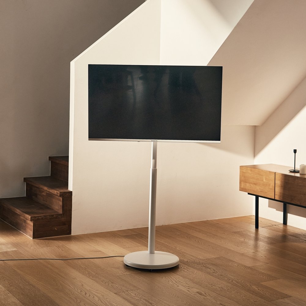 와이드무빙뷰 화이트에디션 삼탠바이미V3 셋트 QLED 109cm(43인치) UHD 4K 스마트 이동식 TV 중소바이미 유압식 높이조절 삼텐바이미 자가설치 상세 이미지 1