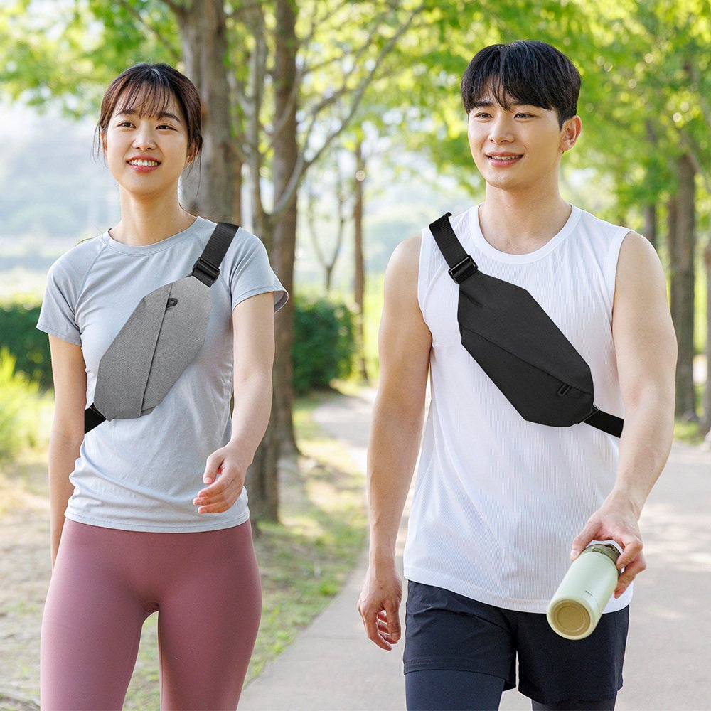 모락 스트릿 슬링백 힙색 가방 웨이스트백 여행 미니 스몰 허리색 핸드폰 상세 이미지 1