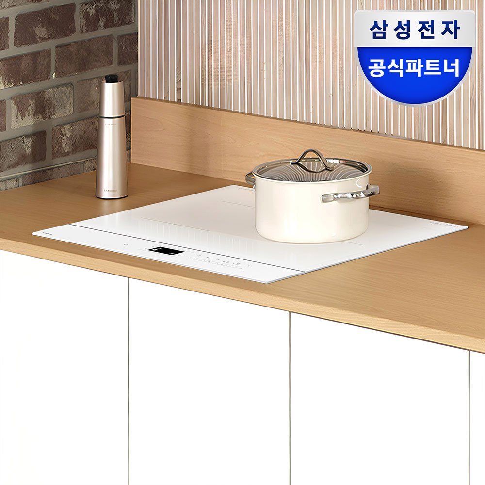 삼성전자 비스포크 CC80F63W1Z 화이트 인덕션 3구 빌트인 슬림핏 프레임리스 상세 이미지 1