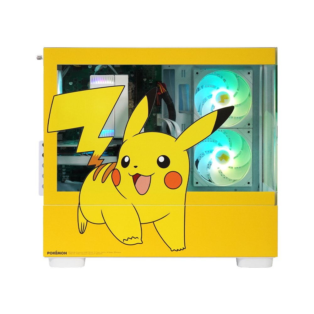 주연테크 포켓몬스터 PC 인텔 코어 울트라7 265K RTX 5070 게이밍 컴퓨터 RAM 16GB SSD 512GB PKP265K57-W 피카츄 데스크탑 상세 이미지 1