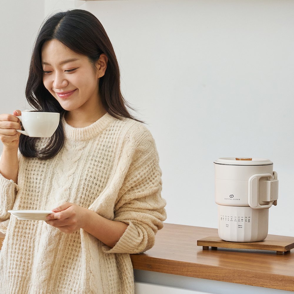 크리스탈클라우드 휴대용 전기포트 여행용 접이식 분유포트 멀티포트 커피포트 주전자 포트기 상세 이미지 2